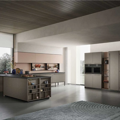 Cucina Moderna Emporio Maniglia con penisola di Dibiesse