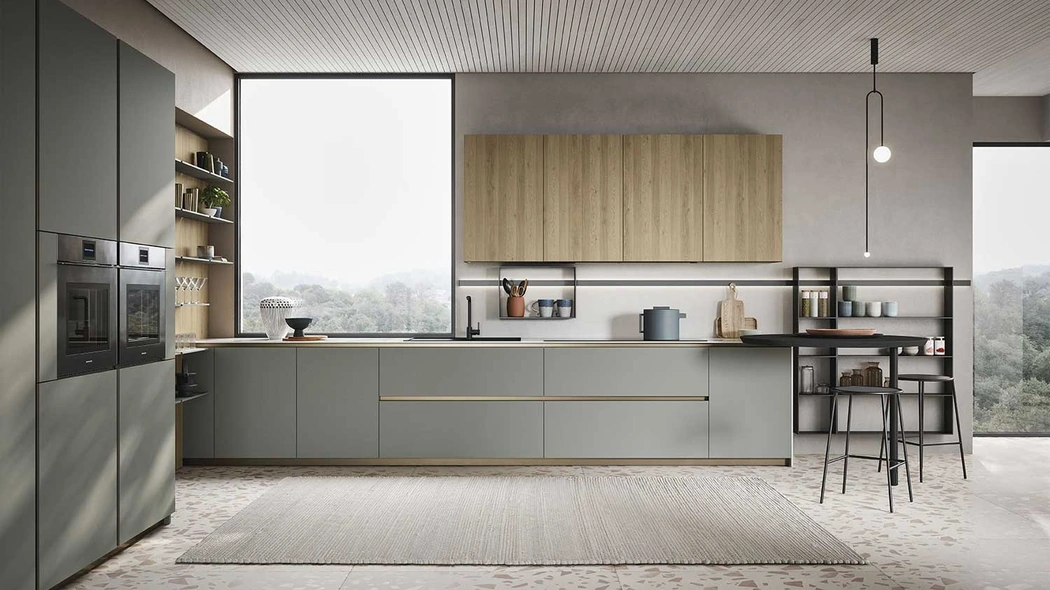 Cucina Moderna Emporio Time con penisola di Dibiesse