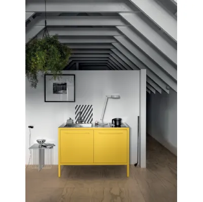 Cucina Moderne Frame Cucine 2 in acciaio inox di Fantin
