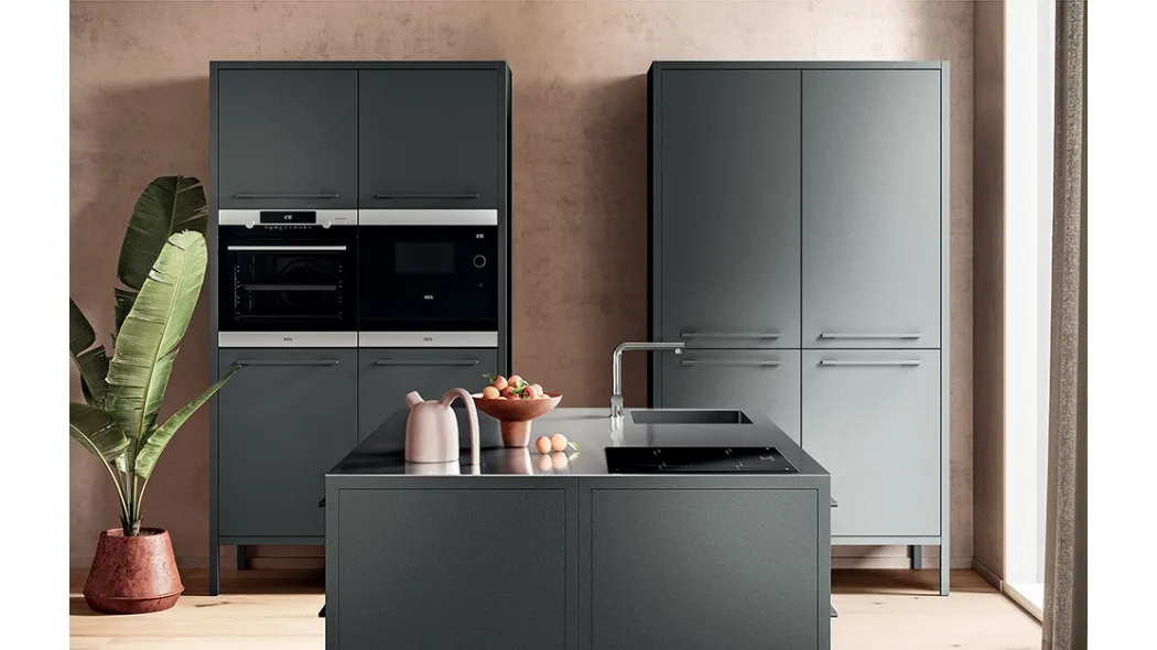Cucina Moderne Frame Cucine 3in acciaio di Fantin