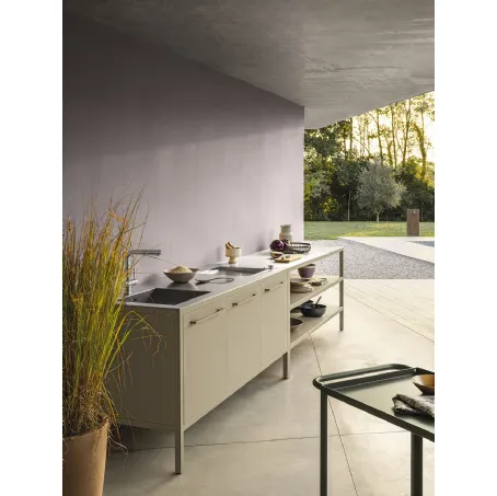 Cucina Moderne Frame Cucine Esterni in acciaio inox di Fantin