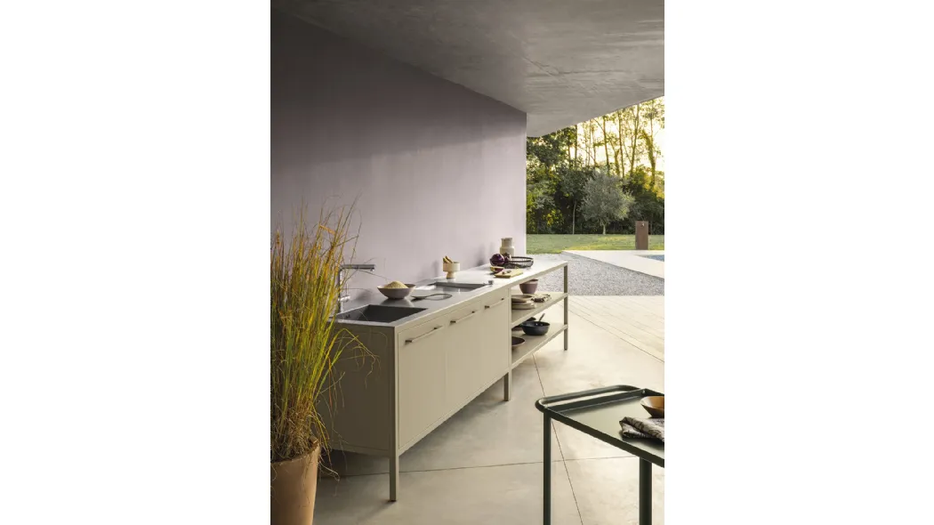Cucina Moderne Frame Cucine Esterni in acciaio inox di Fantin