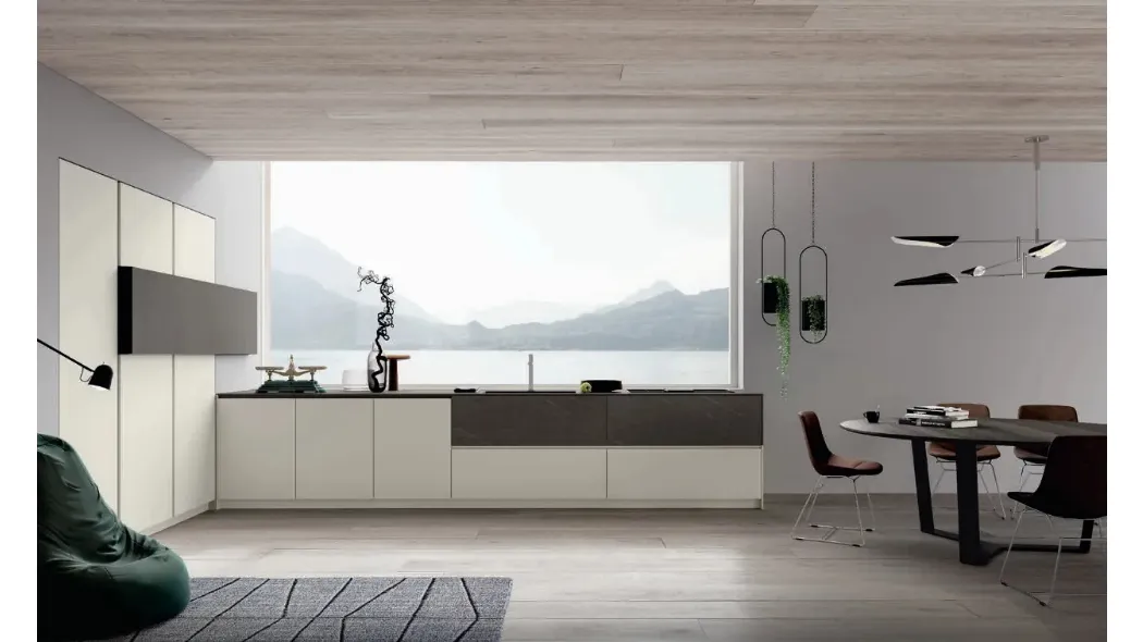 Cucina moderna M2 Monoliti Cera Grigetto di Meson's Cucine