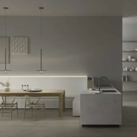 Cucina su misura M2 Linea in laminato Omnia Kandia Bianco di Meson's Cucine