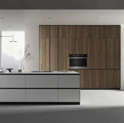 Cucina su misura con penisola M2 Linea n laccato Bianco di Meson's Cucine