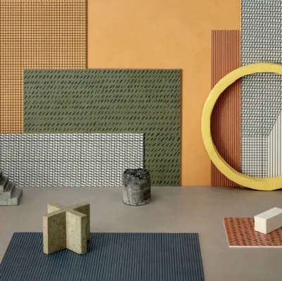 Piastrelle Segni su Pigmenti di Lea Ceramiche