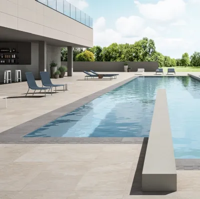 Piastrelle Waterfall Silver Flow Ivory Outdoor di Lea Ceramiche