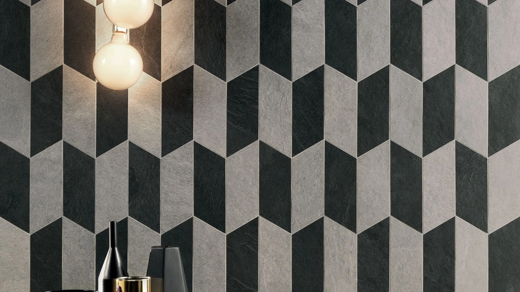Piastrelle Waterfall Silver Flow e dark flow arrow di Lea Ceramiche