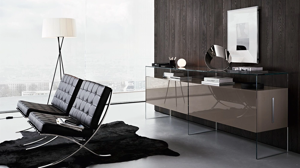 Mobile Ufficio Air Unit rivestito in cristallo di Gallotti&Radice
