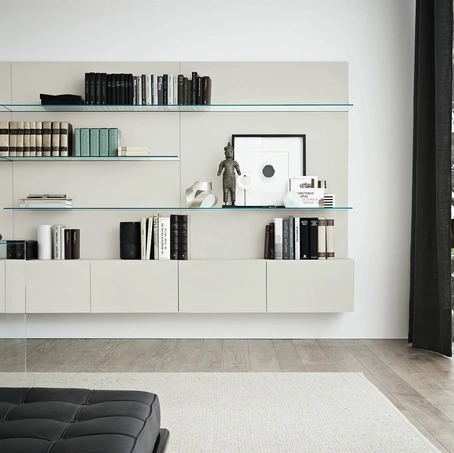 Libreria Elle Plus 10 in cristallo retroverniciato di Gallotti&Radice