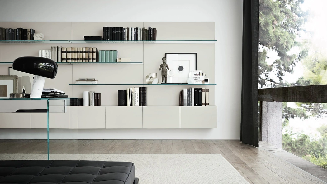 Libreria Elle Plus 10 in cristallo retroverniciato di Gallotti&Radice